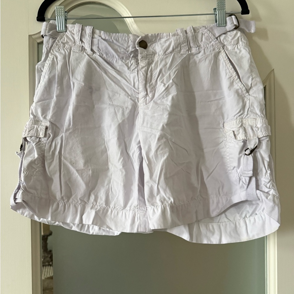 Tommy Hilfiger Women's White Cargo Shorts